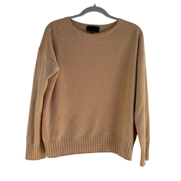 Nili Lotan Cashmere Boyfriend Sweater Size XS in Camel Boxy Fit - Picture 1 of 7